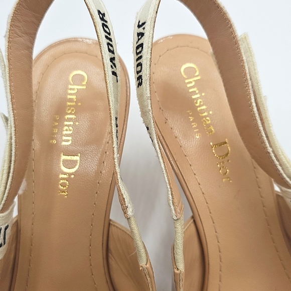 Dior Beige Slingback Pumps with Dust Bag - Picture 10 of 14